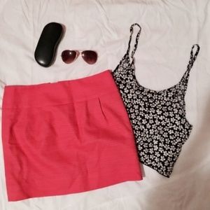 J. Crew watermelon pink skirt!